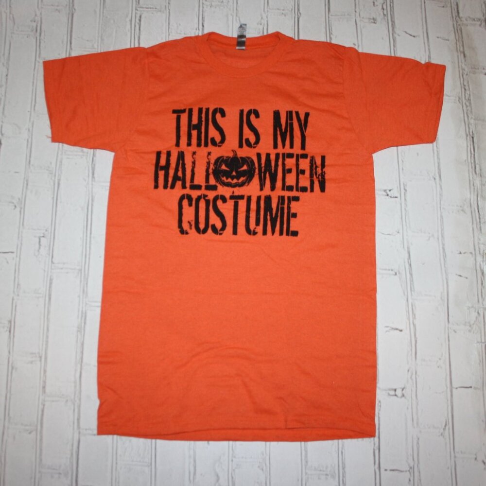 Men's Nwot Orange This is my Halloween Costume t-shirt size Small